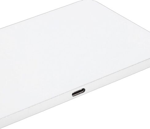 banapoy Wired USB Trackpad, Stable Wired Connection No Charging Needed Trackpad Mouse, Large 5.4 Inch Aluminum Alloy Touchpad with USB A to C and Type C Cables for 11 10 (White) in Saudi Arabia