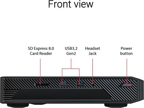 ASUS NUC 14 Performance Barebone، Intel 14th Gen Core Ultra 7 155H، RTX 4060، دعم DDR5 بسعة 64 جيجابايت (متجدد) in Kuwait