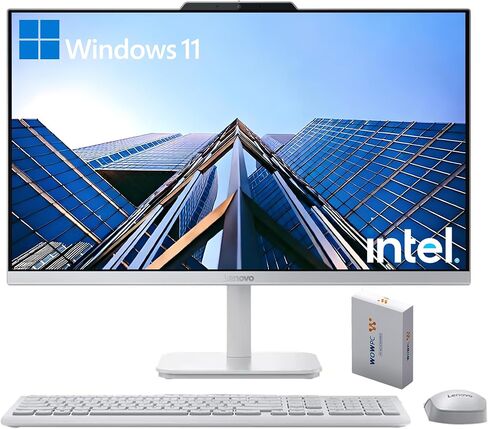كمبيوتر مكتبي Lenovo 24 بوصة FHD الكل في واحد للمنزل والمكتب، معالج Intel، ذاكرة وصول عشوائي 32 جيجابايت، 2 تيرابايت PCIe SSD، HDMI، WiFi 6، بلوتوث 5.2، Business AIO، Vent-Hear، لوحة مفاتيح وماوس لاسلكي، Windows 11 in Kuwait