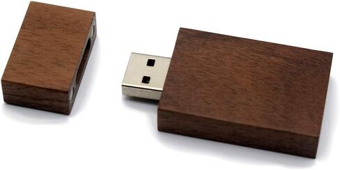 Walnut USB Flash Drive 32GB with Album Box, Personalized Logo Engraving USB 3.0 Wood Thumb Drives High Speed Memory Stick with Wooden Box for Photography/Wedding/Engagement/Graduation/Farewell in Kuwait