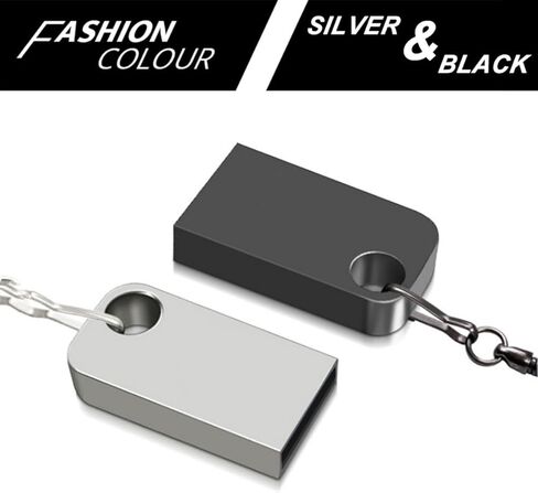محرك فلاش USB سعة 128 جيجابايت مع محول من النوع C وحبل، محرك قلم معدني USB 2.0 عالي السرعة، عصا ذاكرة تخزين صغيرة للهاتف/الوسادة/الكمبيوتر الشخصي/الكمبيوتر المحمول - (أسود 128 جيجابايت) in Kuwait