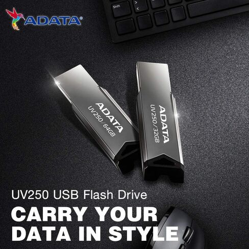 محرك القلم A-Data UV250 16 جيجابايت USB 2.0 فضي in Kuwait