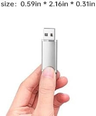 محرك فلاش 32 جيجا بايت 2 قطعة USB 2.0 محرك فلاش محرك الإبهام محركات الانتقال سلسلة المفاتيح عصا الذاكرة - فضي in Kuwait