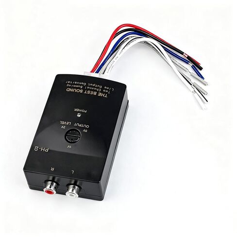 SSGP 2-Channel High to Low RCA Converter Plug & Play Line Output Converter لإضافة أمبير ومضخم صوت يعزز الجهير والوضوح، سهل التركيب لأنظمة صوت السيارة in Kuwait