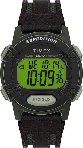 Timex Men's Expedition 41mm Watch - Black Strap Digital Dial Green Case in Kuwait