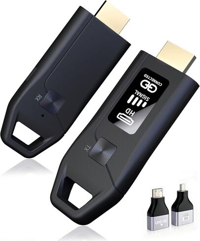 جهاز إرسال واستقبال HDMI لاسلكي 328FT/100M، شاشة LED، فك تشفير 4K 1080P@60 هرتز، مخرج فيديو فائق الدقة، التوصيل والتشغيل 5G+2.4G للفيديو والصوت للمراقبة من الكمبيوتر/جهاز العرض/صندوق التلفزيون in Kuwait