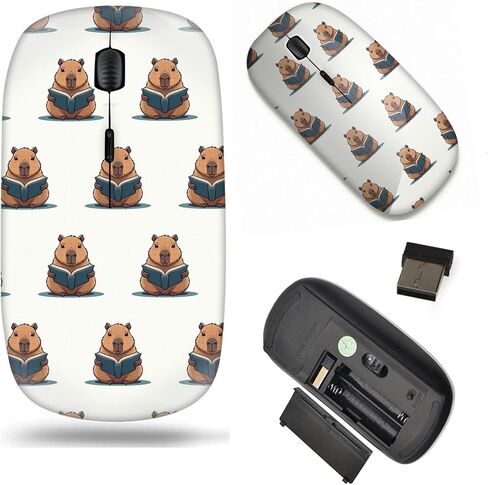 Mingdao ماوس كمبيوتر لاسلكي بصري محمول بتصميم أنيق، مستقبل USB 2.4 جيجا هرتز، Capybara MD8977 in Kuwait