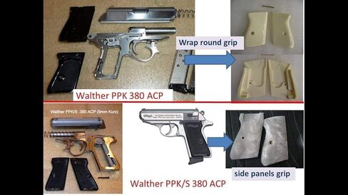 New! Grips Compatible with PPK/S, PP, New PPK/S .22 LR Praduak Wood, Flower Pattern Engraved, Thai Handmade in Kuwait