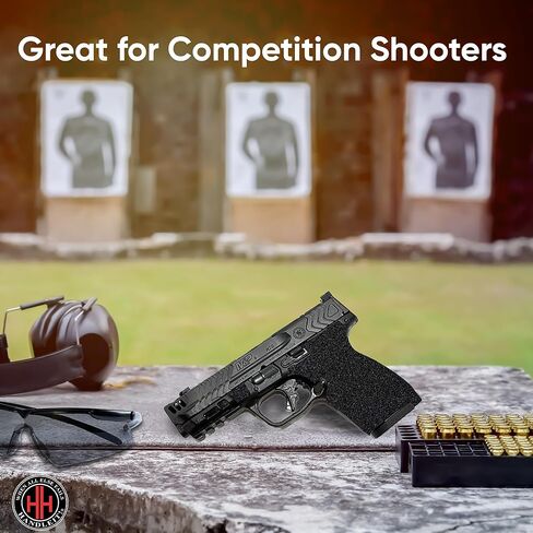 Handleitgrips Gun Grip Tape Wrap متوافق مع Smith & Wesson M&P Compact 2.0 Carry Comp، شريط قبضة مسدس من ورق الصنفرة الأسود مع إدراجات، غلاف قبضة المسدس، مملوكة للمحاربين القدامى، صنع في الولايات المتحدة الأمريكية in Kuwait
