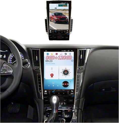 راديو ستيريو للسيارة Android 15 8core 8+128G متوافق مع Infiniti Q50 2015 2016 2017 2018 2019 12.1 بوصة شاشة لمس لاسلكية CarPlay & Android Auto DSP 4G LTE 5G WiFi BT GPS Navigation Bluetooth in Kuwait