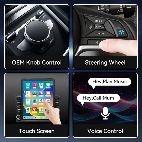 راديو ستيريو للسيارة Android 14 متوافق مع Ford F150 2009 2010 2011 2012 ترقية يدوية للتيار المتردد CarPlay اللاسلكي وكاميرا احتياطية Android Auto 1080P AHD 9.7 شاشة تعمل باللمس GPS SWC Bluetooth 2+64G in Kuwait