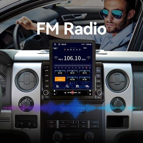راديو ستيريو للسيارة Android 14 متوافق مع Ford F150 2009 2010 2011 2012 ترقية يدوية للتيار المتردد CarPlay اللاسلكي وكاميرا احتياطية Android Auto 1080P AHD 9.7 شاشة تعمل باللمس GPS SWC Bluetooth 2+64G in Kuwait