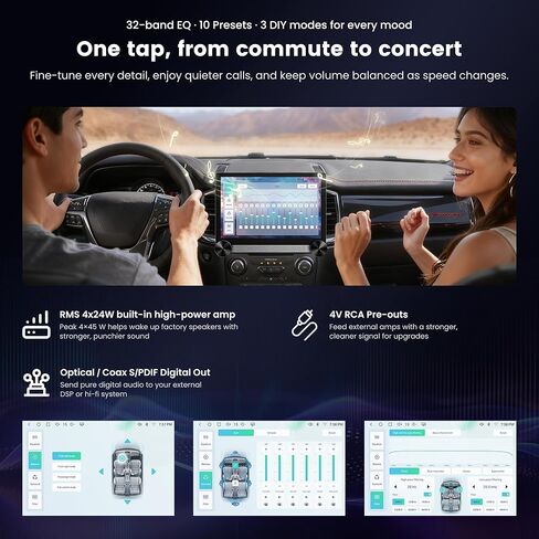 ATOTO S8 Gen4 11.5 بوصة 2K QLED Android Double DIN ستيريو سيارة مع مقابض مزدوجة، 4G LTE، CarPlay اللاسلكي وAndroid Auto، AI مدعوم من ChatGPT، DSP Hi-Fi، 4V Pre-Out، مخرج بصري / محوري، تتبع GPS in Kuwait