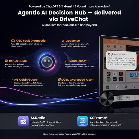 ATOTO S8 Gen4 11.5 بوصة 2K QLED Android Double DIN ستيريو سيارة مع مقابض مزدوجة، 4G LTE، CarPlay اللاسلكي وAndroid Auto، AI مدعوم من ChatGPT، DSP Hi-Fi، 4V Pre-Out، مخرج بصري / محوري، تتبع GPS in Kuwait
