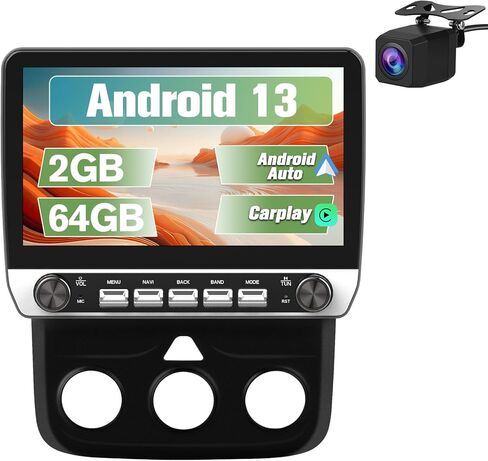 ترقية ستيريو راديو السيارة لـ Dodge RAM 1500/2500/3500 2013-2018، وحدة رأس Android مع شاشة لمس 10.1 بوصة/كاميرا احتياطية/CarPlay لاسلكي وAndroid Auto/Mirroring/Wi-Fi/Bluetooth/SWC/FM/AM in Kuwait