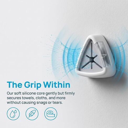8 Pack Triangle Towel Hooks for Wall - Camper Accessories & Travel Trailer Must Haves, Adhesive Silicone Dish Towel Holder No Drill for RV Kitchen Bathroom, Push Grip Self Stick Hanger Organizer in Saudi Arabia