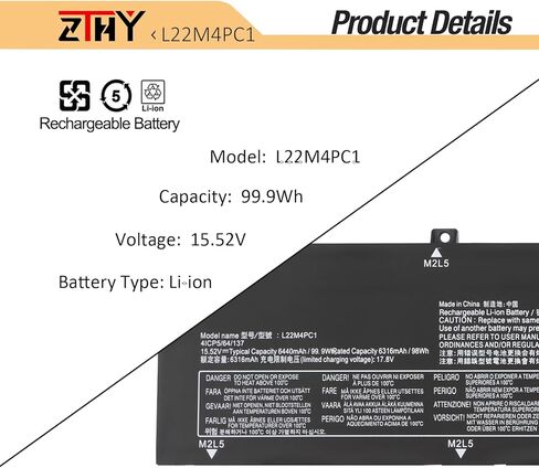 استبدال بطارية الكمبيوتر المحمول L22D4PC1 L22M4PC1 لجهاز Lenovo Legion Pro 7-16ARX8H 7-16IRX8H 7-16IRX8 7-16IRX9H Legion Pro 5-16IRX8 5-16ARX8 5-16IRX9 ThinkBook 16p G4 IRH Series L22C4PC0 L22D4PC0 L22M4PC0 in Kuwait
