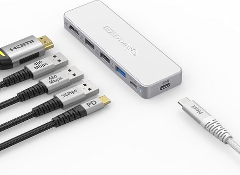 موزع USB-C 12 في 1: HDMI مزدوج 4K 60 هرتز، 100 وات PD، جيجابت إيثرنت، 5 منافذ USB (2X USB-C، 3X USB-A 5 جيجابت في الثانية)، SD/MicroSD، مقبس صوت - محطة إرساء لنظام Windows، MacBook Pro/Air، Chromebook in Kuwait