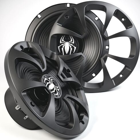 Upgraded 6.5" Coaxial Car Speakers, 800W Max 4 Ohm Car Audio Speakers High-end Silk Dome Tweeter, Plug & Play Installation, Durable Design - Pair in Kuwait