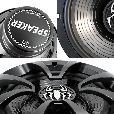 Upgraded 6.5" Coaxial Car Speakers, 800W Max 4 Ohm Car Audio Speakers High-end Silk Dome Tweeter, Plug & Play Installation, Durable Design - Pair in Kuwait