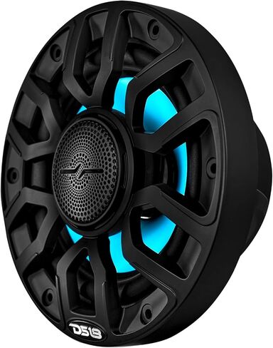 DS18 NXL-IQ6/BK مكبر صوت بحري متحد المحور مقاس 6.5 بوصات ثنائي الاتجاه مع أضواء LED رقمية ومكبر صوت رصاصي 150 وات 4 أوم، مقاوم للماء IP65، زوج in Kuwait