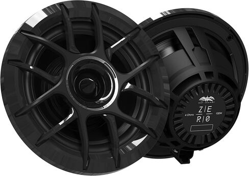 Wet Sounds ZERO-6-XZ-B أسود 6.5 بوصة نيوديميوم باور سبورت ومكبرات صوت بحرية مع مكبرات صوت تيتانيوم محملة بالقرن، زوج، متوافق مع 2014+ Harley Touring (متجدد) in Kuwait