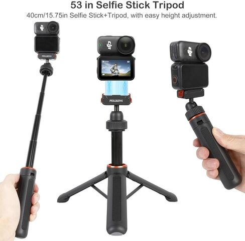 PellKing Selfie Stick & Carrying Case 2 in 1 Kit for DJI Osmo Nano, 21in Selfie Stick Tripod with Magnetic Quick Release Mount, Portable Hard Case, Vlog & Travel Essential for DJI Osmo Nano in Kuwait