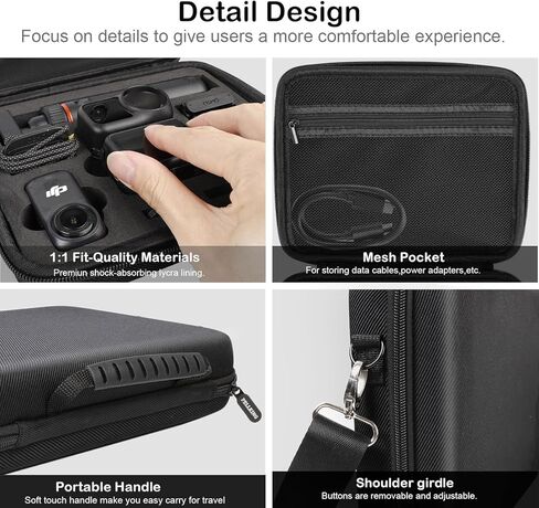 PellKing Selfie Stick & Carrying Case 2 in 1 Kit for DJI Osmo Nano, 21in Selfie Stick Tripod with Magnetic Quick Release Mount, Portable Hard Case, Vlog & Travel Essential for DJI Osmo Nano in Kuwait