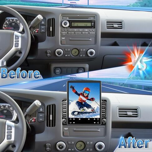 Android 14 Double Din Car Stereo ترقية راديو Honda Ridgeline 2006-2014، شاشة لمس 9.7 بوصة مع Carplay لاسلكي Android Auto GPS WiFi Bluetooth RDS DSP SWC Mirrorlink كاميرا احتياطية in Kuwait