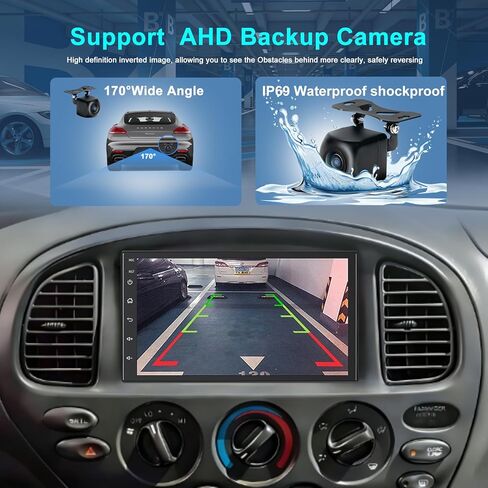 راديو ما بعد البيع 4+64 جيجا بايت Android 15 مع حزام لسيارة Toyota Tundra 1999-2002 مع CarPlay Android Auto، ترقية 7 بوصة في لوحة القيادة ستيريو بلوتوث مزدوج الدين مع كاميرا احتياطية وواي فاي in Kuwait