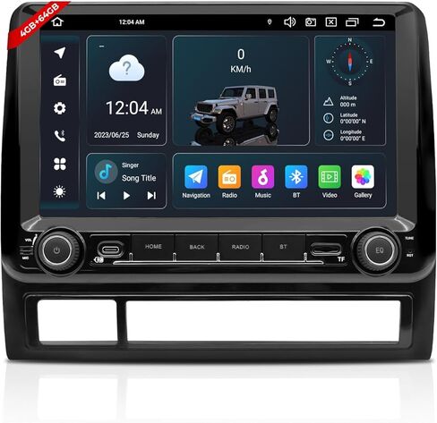ستيريو راديو السيارة لسيارة Toyota Tacoma 2 2005-2015 ترقية وحدة رأس Android 14 مع شاشة لمس 9 بوصة IPS QLED Carplay & Android Auto Bluetooth التحكم الصوتي GPS 4G LTE/5G WiFi DSP/DTS 4GB+64GB in Kuwait