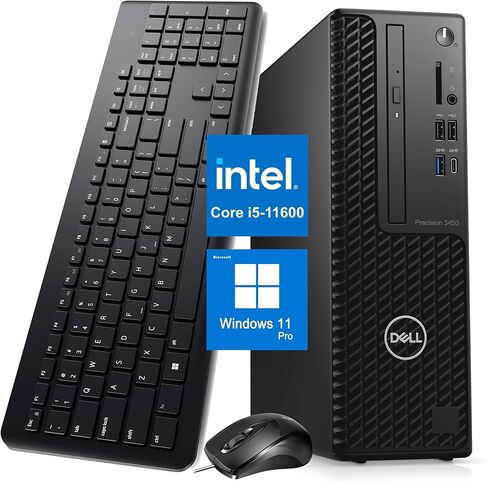الكمبيوتر المكتبي لمحطة العمل طراز Precision 3450 SFF من Dell | كور i5-11600 - محرك الأقراص الصلبة SSD سعة 512 جيجابايت - ذاكرة الوصول العشوائي 16 جيجابايت | 6 مراكز بسرعة 4.8 جيجا هرتز، WiFi، BT، Win 11 Pro (متجدد) in Kuwait
