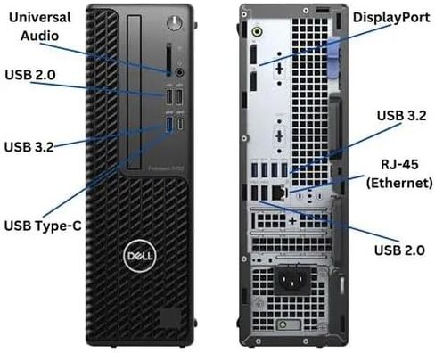 الكمبيوتر المكتبي لمحطة العمل طراز Precision 3450 SFF من Dell | كور i5-11600 - محرك الأقراص الصلبة SSD سعة 512 جيجابايت - ذاكرة الوصول العشوائي 16 جيجابايت | 6 مراكز بسرعة 4.8 جيجا هرتز، WiFi، BT، Win 11 Pro (متجدد) in Kuwait