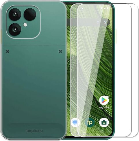 حافظة لهاتف Fairphone 6 + واقي شاشة زجاجي - طبقة حماية من السيليكون الشفاف الناعم المرن المقاوم للصدمات من مادة TPU (شفاف) in Kuwait