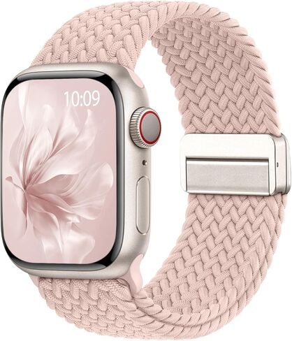 Magnetic Braided Band Compatible for Apple Watch Bands Women Men 40mm 44mm 42mm 46mm 41mm 45mm 38mm 49mm, Adjustable Stretchy Nylon Solo Loop for iWatch Series 11 10 9 8 7 6 5 4 SE Ultra 3 2 1 in Kuwait
