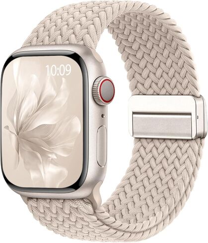 Magnetic Braided Band Compatible for Apple Watch Bands Women Men 40mm 44mm 42mm 46mm 41mm 45mm 38mm 49mm, Adjustable Stretchy Nylon Solo Loop for iWatch Series 11 10 9 8 7 6 5 4 SE Ultra 3 2 1 in Kuwait