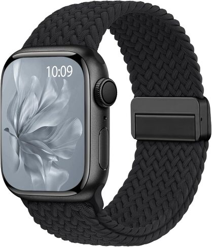 Magnetic Braided Band Compatible for Apple Watch Bands Women Men 40mm 44mm 42mm 46mm 41mm 45mm 38mm 49mm, Adjustable Stretchy Nylon Solo Loop for iWatch Series 11 10 9 8 7 6 5 4 SE Ultra 3 2 1 in Kuwait