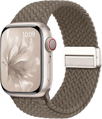 Magnetic Braided Band Compatible for Apple Watch Bands Women Men 40mm 44mm 42mm 46mm 41mm 45mm 38mm 49mm, Adjustable Stretchy Nylon Solo Loop for iWatch Series 11 10 9 8 7 6 5 4 SE Ultra 3 2 1 in Kuwait