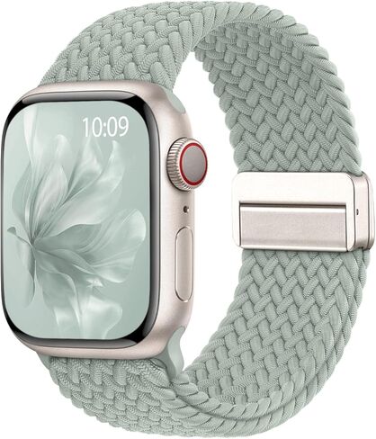 Magnetic Braided Band Compatible for Apple Watch Bands Women Men 40mm 44mm 42mm 46mm 41mm 45mm 38mm 49mm, Adjustable Stretchy Nylon Solo Loop for iWatch Series 11 10 9 8 7 6 5 4 SE Ultra 3 2 1 in Kuwait