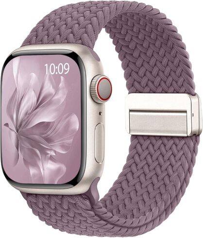 Magnetic Braided Band Compatible for Apple Watch Bands Women Men 40mm 44mm 42mm 46mm 41mm 45mm 38mm 49mm, Adjustable Stretchy Nylon Solo Loop for iWatch Series 11 10 9 8 7 6 5 4 SE Ultra 3 2 1 in Kuwait