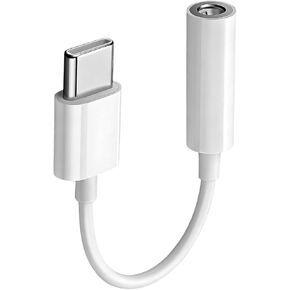 Rosmas USB-C to 3.5mm Audio Headphone Adapter,USB c to Headphone Jack Adapter, Compatible with iPhone 17/16/15/Pro/Max/Plus, iPad, MacBook, Samsung Galaxy S24/S23/S22/ Ultra, Pixel(1 Pack) in Kuwait