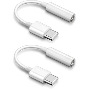 محول مقبس سماعة الرأس USB-C إلى 3.5 ملم، دونجل صوت Aux لهواتف iPhone 16/15 Pro وSamsung Galaxy S25/S24/S23 iPad Pro، وكابل محول Hi-Fi DAC متوافق مع أجهزة Pixel 9/8 وأجهزة Type-C (2) in Kuwait