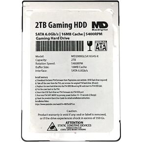 MaxDigitalData (MD2000GLSA1654S-PS) 2TB 5400RPM 8MB Cache (7mm) SATA 6.0Gb/s 2.5inch Gaming Hard Drive (for PS4) - 2 Year Warranty in Kuwait