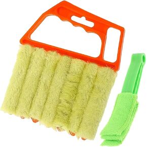 Handheld Blinds Cleaning Brush and Window Cleaner Brush 2pcs Set with 7-Tooth and 3-Tooth Heads for Air Conditioner and Venetian Blind Cleaning at Home in Saudi Arabia