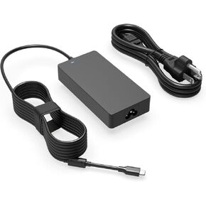 شاحن تيار متردد فائق الشحن USB C بقدرة 100 واط مناسب لأجهزة Dell Pro Rugged 10 12 Tablet RA00260 RA02260 سلك محول العرض in Kuwait