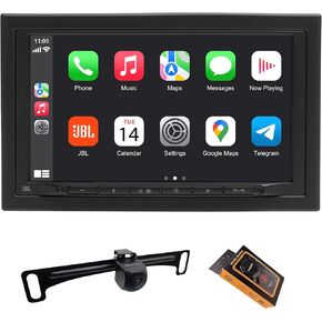 جهاز استقبال JBL Legend 700 AV - شاشة لمس 7 بوصات، Apple CarPlay اللاسلكي وAndroid Auto، يتضمن كاميرا احتياطية Gravity VGC820PL - حزمة صوت وأمان ممتازة in Kuwait