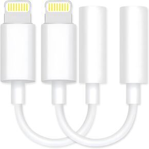 MOYAGOA MFi Certified Lightning to 3.5mm Headphone Jack Adapter,High-Fidelity Lightning to Headphone Jack Converter Music Compatible with iPhone14/13/12/11/X/8/7 in Kuwait