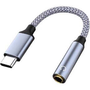 USB C إلى 3.5 مم سماعة رأس ومحول شاحن PD 60 وات، دونجل شحن سريع 2 في 1 USB C إلى Aux Audio متوافق مع iPhone 16 Pro/15/S25/S24/S24 Pixel Ultra/iPad Pro (النوع C إلى 3.5 مم + النوع C الشحن) in Kuwait