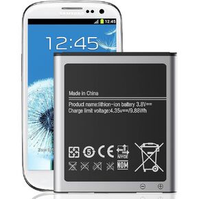 [2600 مللي أمبير] لبطارية Galaxy S3، ترقية جديدة: استبدال بطارية ليثيوم أيون الإصدار لجهاز Galaxy S3 EB-L1G6LLU، Verizon I535، Sprint L710، AT&T I747، R530، LTE I9305، T999 in Kuwait