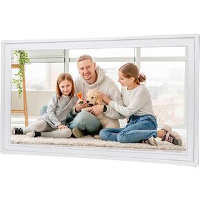 Diyeeni 15.4 Inch WiFi Digital Picture Frame Touch Screen 1920x1080 HD Smart Photo Frame APP Control Multi User Sharing Slide Show Calendar Alarm Clock Weather Forecast Family Digital (White) in Kuwait